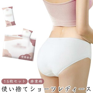 使い捨てパンツ レディース 15枚セット 使い捨て下着 使い捨て ショーツ 大きいサイズ トラベル 業務 施術用 旅行 入院 介護 防災 非常時 インナー 携帯用 個包装 衛生的