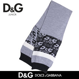 DOLCE&GABBANA/ドルチェアンドガッバーナ(D&G/ディーアンドジー) ロゴパターンマフラー(グレー) 15×85cm キッズ/子供服≫ln3049-ol82h-s8290子供 ブランド 人気【返品不可】