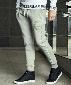 1PIU1UGUALE3 RELAX ウノピゥウノウグァーレトレ リラックス サークルロゴパイピングロングパンツ メンズ おしゃれ かっこいい ブランド ウェア ウノピュウ ウノピュー ウノピゥ 1piu1