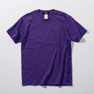 1PIU1UGUALE3RELAX(ウノピゥウノウグァーレトレ)サイドロゴプリントTシャツ(ホワイト/ピンク/チャコール/ブラック/ロイヤルブルー/ライトブルー/パープル/ダークグリーン)