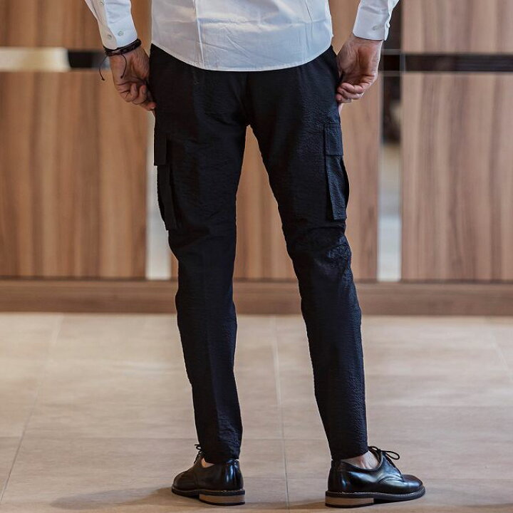 1piu1uguale3 Relax ウノピゥウノウグァーレトレ シアサッカー カーゴパンツ メンズ ボトムス ズボン かっこいい おしゃれ ブランド ウノピュウ 人気海外一番