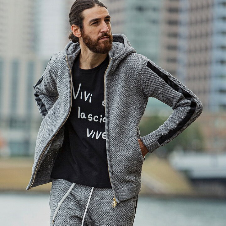 楽天市場 Akm Contemporary エイケイエムコンテンポラリー エアリー ニット ジップアップ パーカーメンズ トップス アウター おしゃれ かっこいい ブランド Spaccio