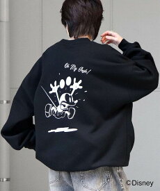 ILL'S イルズ ディズニーシリーズ ワンポイント刺繍 バックプリント ビッグシルエットプルオーバー クルースウェット ユニセックス おしゃれ かっこいい ブランド