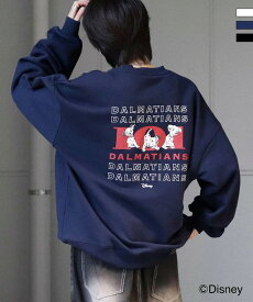 ILL'S イルズ ディズニーシリーズ ワンポイント刺繍 バックプリント ビッグシルエットプルオーバー クルースウェット ユニセックス おしゃれ かっこいい ブランド