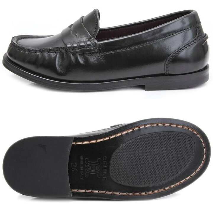 楽天市場】CELINE セリーヌ レザーローファー シューズ 革靴 子供服  