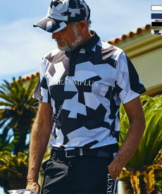 LUXEAKMPLUS リュクスエイケイエムプラス ゴルフ フロントロゴ 半袖 ポロシャツ メンズ おしゃれ かっこいい ブランド ゴルフウェア スポーツウェア GOLF