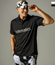 LUXEAKMPLUS リュクスエイケイエムプラス ゴルフ マルチロゴ 半袖 ポロシャツ メンズ おしゃれ かっこいい ブランド ゴルフウェア スポーツウェア GOLF