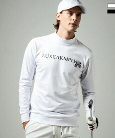 LUXEAKMPLUS×roar リュクスエイケイエムプラス ゴルフ フロントロゴモックネックTシャツ カットソー メンズ おしゃれ かっこいい ブランド ゴルフウェア スポーツウェア GOLF