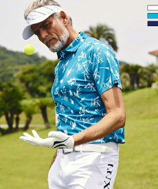 LUXEAKMPLUS リュクスエイケイエムプラス ゴルフ ボタニカル 半袖 ポロシャツ メンズ おしゃれ かっこいい ブランド ゴルフウェア スポーツウェア GOLF