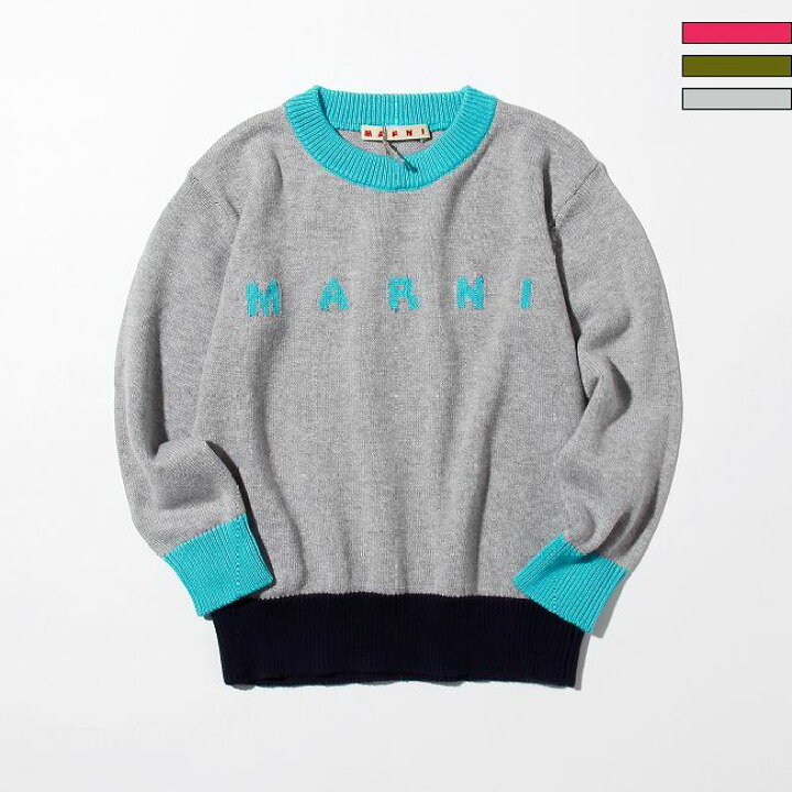 楽天市場】MARNI マルニ ブランドロゴ長袖ニットセーター 女の子 子供 