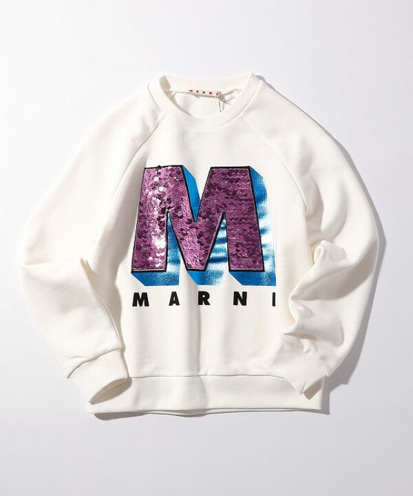 楽天市場】MARNI マルニ ブランドロゴ長袖スウェットプルオーバー  