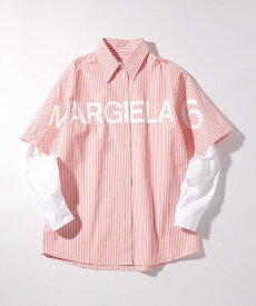 MM6 Maison Margiela エムエム6 メゾン マルジェラ ブランドロゴ長袖シャツ 男の子 女の子 子供服 こども服 キッズ おしゃれ かっこいい かわいい ブランド