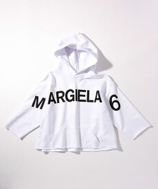 MM6 Maison Margiela エムエム6 メゾン マルジェラ ブランドロゴ 長袖 フーディー パーカー 女の子 子供服 こども服 キッズ おしゃれ かっこいい かわいい ブランド