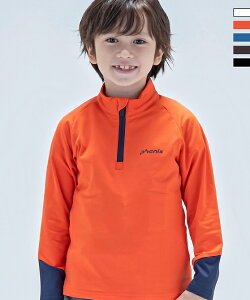 Phenix フェニックス Lightning Junior 1/2 Zip Tee ライトニング ジュニア ハーフジップ Tシャツ 長袖 カットソー 男の子 ストレッチ おしゃれ かっこいい ブランド アウトドア レジャー スポーツウェ