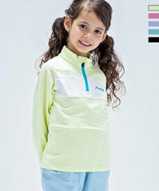 Phenix フェニックス Crystal Flower Junior 1/2 Zip Tee クリスタル フラワー ジュニア ハーフジップ Tシャツ 長袖 カットソー 女の子 ストレッチ おしゃれ かっこいい ブランド アウトドア レジャー スポーツウェア スキーウェア スノボウェア