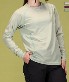 phenix outdoor フェニックスアウトドア クルーネック長袖Tシャツ レディースTシャツ 速乾 ストレッチ 快適 抗菌 防臭 ティーシャツ インナー おしゃれ かっこいい ブランド アウトドア レジャー スポーツウェア