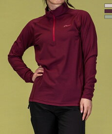 phenix outdoor フェニックスアウトドア ハーフジップ長袖Tシャツ レディースTシャツ 速乾 ストレッチ 快適 抗菌 防臭 ティーシャツ インナー レディース おしゃれ かっこいい ブランド アウトドア レジャー スポーツウェア