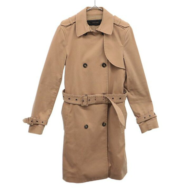 楽天市場】古着 ザラベーシック ZARA BASIC トレンチコート S ブラウン 