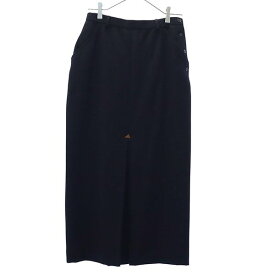 古着 RALPH LAUREN ラルフローレン ウール ロング丈 タイトスカート 66 ブラック レディース 【中古】