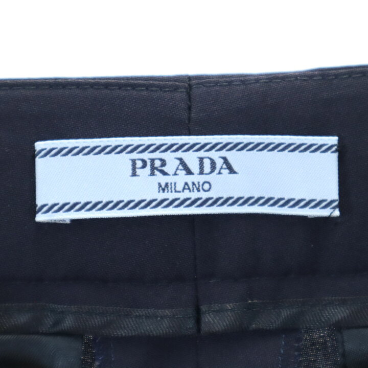 楽天市場】古着 PRADA プラダ イタリア製 クロップドパンツ 36S 濃紺  