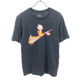 ナイキ プリント 半袖 Tシャツ M ネイビー NIKE メンズ 【中古】