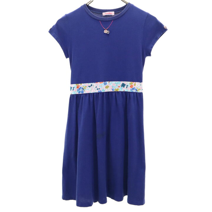 楽天市場】古着 ファミリア Familiar 半袖 ワンピース 140 青紫 鹿の子  