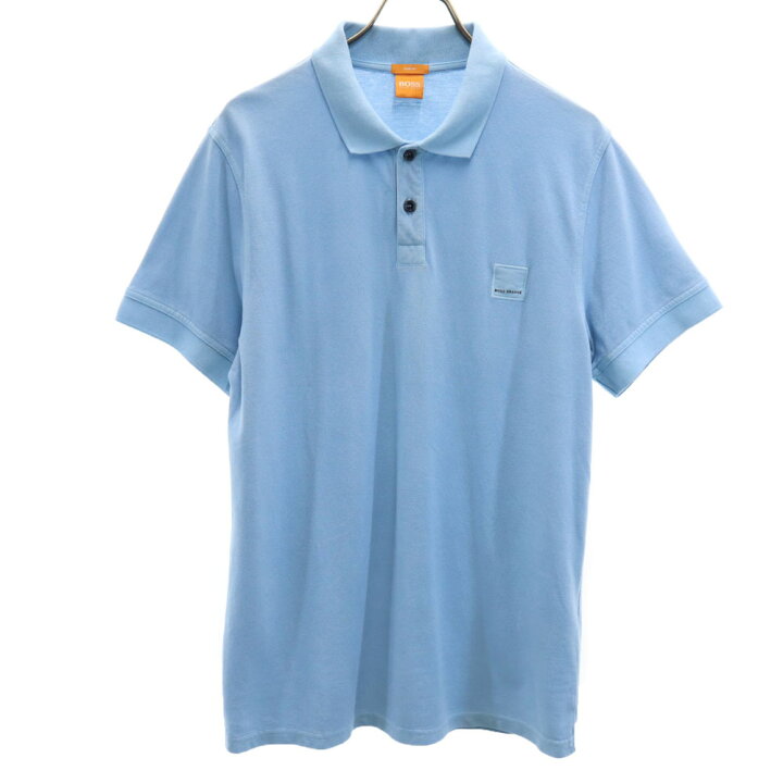 楽天市場】ボスヒューゴボス 半袖 ポロシャツ XL 水色 BOSS HUGO BOSS 