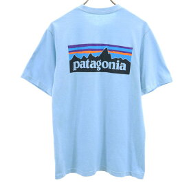 パタゴニア アウトドア バックプリント 半袖 Tシャツ XS ブルー系 patagonia ポケT メンズ 【中古】 【240411】 メール便可 【PD】