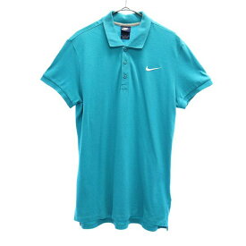 ナイキ 半袖 ポロシャツ XL グリーン NIKE 鹿の子地 レディース 【中古】 【230722】