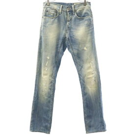 ジースターロウ ストレート デニムパンツ W29 ブルー G-STAR RAW ジーンズ ボタンフライ メンズ 【中古】 【230625】