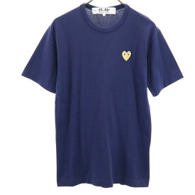 プレイコムデギャルソン 2018年 日本製 半袖 Tシャツ L ネイビー系 PLAY COMME des GARCONS メンズ 【中古】 【240414】 メール便可