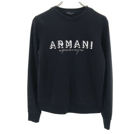 アルマーニエクスチェンジ 長袖 スウェット トレーナー S 黒 ARMANI EXCHANGE レディース 【中古】 【240415】