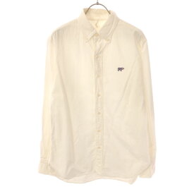 サイベーシックス 日本製 長袖 ボタンダウンシャツ 38 ホワイト SCYE BASICS メンズ 【中古】 【240415】 メール便可
