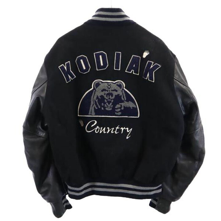 楽天市場】古着 コディアック KODIAK バック刺繍 長袖 レザー切替  