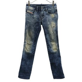 ディーゼル スリム デニムパンツ W23 ブルー Diesel ジーンズ レディース 【中古】 【230509】