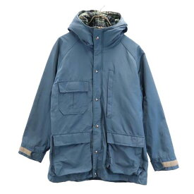 ウールリッチ 70s ナイロンブレンド ヴィンテージ 長袖 フード ジャケット M ブルー系 WOOLRICH 裏チェック メンズ 【中古】 【231115】