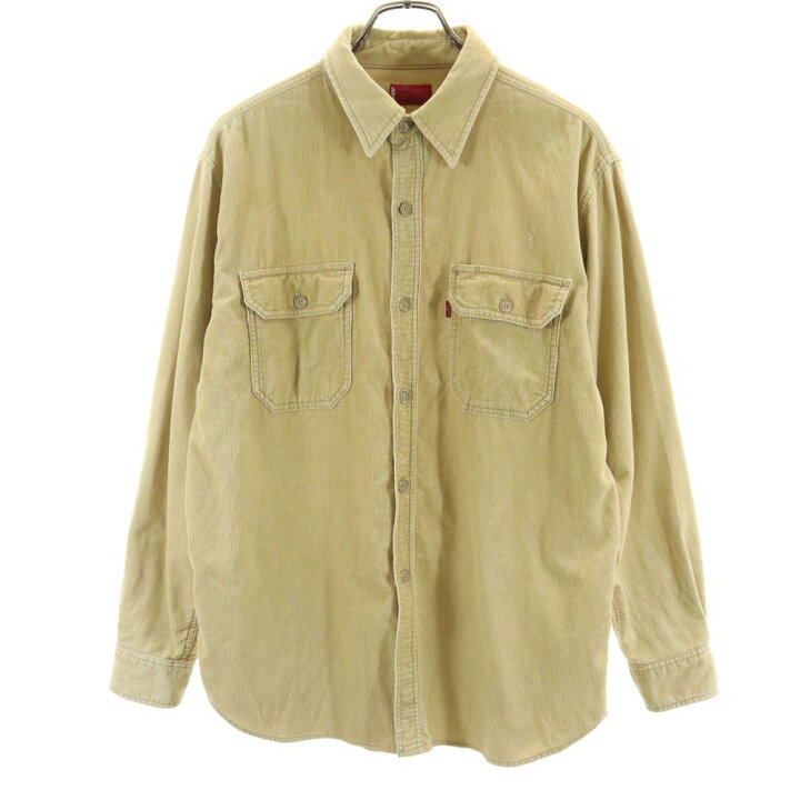 楽天市場】リーバイス 長袖 コーデュロイシャツ M ベージュ Levi