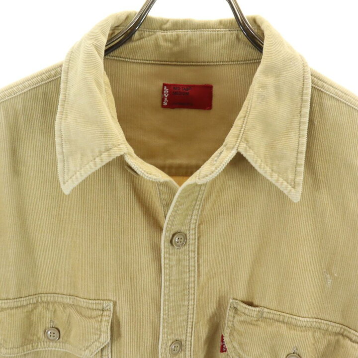 楽天市場】リーバイス 長袖 コーデュロイシャツ M ベージュ Levi
