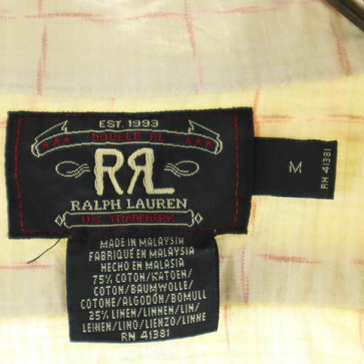 楽天市場】RRL 90s 赤3星 初期タグ 総柄 半袖 シャツ M ベージュ系 