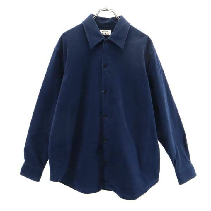 楽天市場】アクネ ストゥディオズ 長袖 シャツ 48 ネイビー系 ACNE 