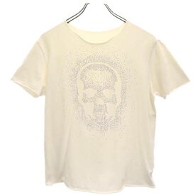 ルシアンペラフィネ ラインストーン 半袖 Tシャツ M ベージュ系 Lucien Pellat-Finet レディース 【中古】 【230609】 メール便可