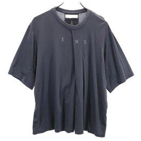 エトセンス ドレープ ロゴプリント 半袖 Tシャツ 1 グレー系 ETHOSENS メンズ 【中古】 【230602】 メール便可