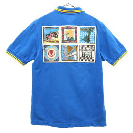フレッドペリー M4248/Paddy Set Of Six Shirt ロゴ刺繍 半袖 ポロシャツ S ブルー FRED PERRY ワッペン 鹿の子地 メンズ 【中古】 【230818】 メール便可