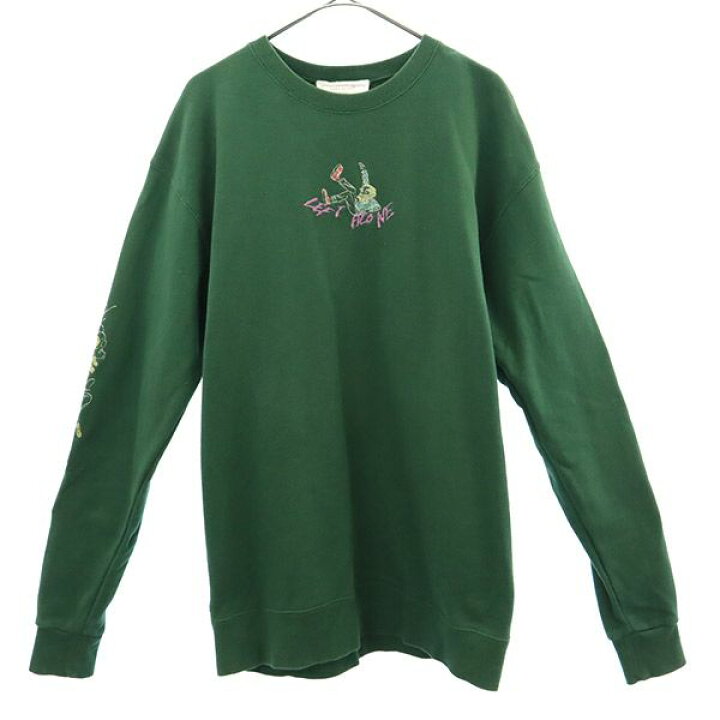 楽天市場】レフトアローン 刺繍 長袖 スウェット L グリーン LEFT  