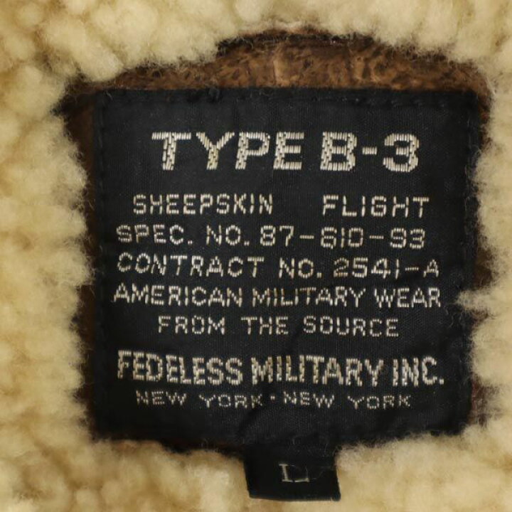 楽天市場】FEDELESS MILITARY INC シープスキン 長袖 B-3 フライト 