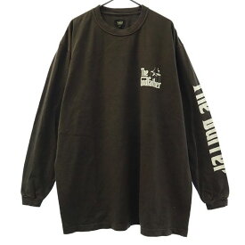 ダファージャパン プリント柄 長袖 Tシャツ M ブラウン DUFFER JAPAN メンズ 【中古】 【230106】