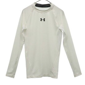 アンダーアーマー プリント 長袖 コンプレッションインナー トレーニングシャツ SM ホワイト UNDER ARMOUR スポーツ メンズ 【中古】 【230610】 メール便可