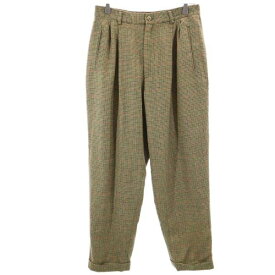 エルエルビーン 80s ヴィンテージ ウール100％ 千鳥格子柄 スラックスパンツ 8P L.L.Bean レディース 【中古】 【230122】