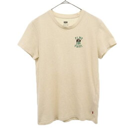 リーバイス プリント 半袖 Tシャツ XS ベージュ Levi&#039;s レディース 【中古】 【230701】 メール便可