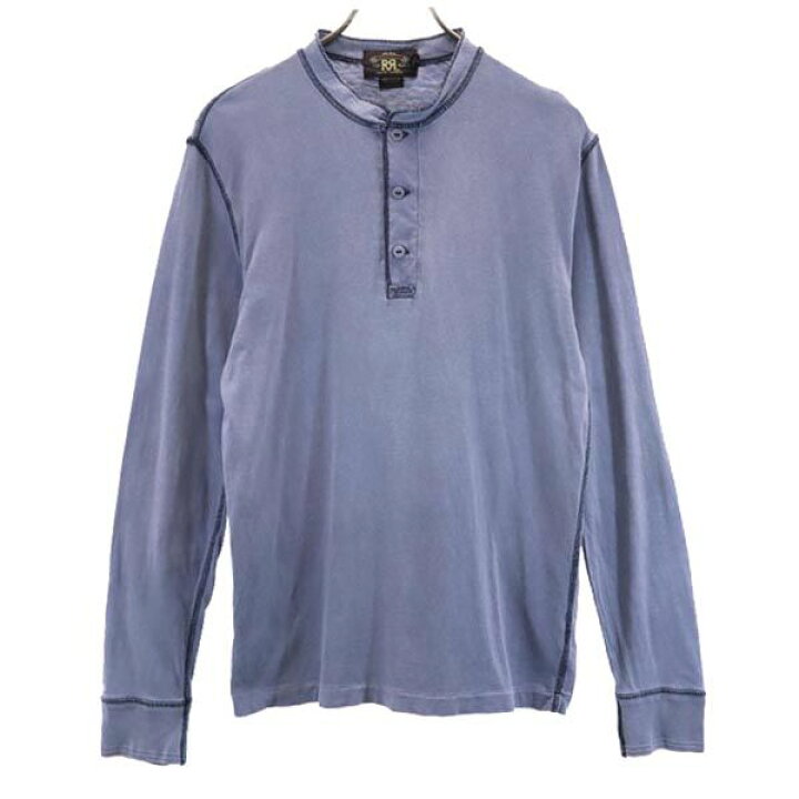 楽天市場】RRL 1ツ星 ヘンリーネック 長袖 Tシャツ S ブルー系 ダブル 